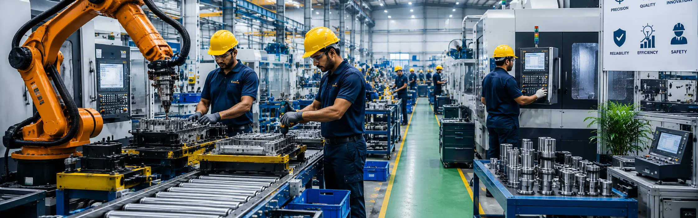 workers working in a manufacturing factory